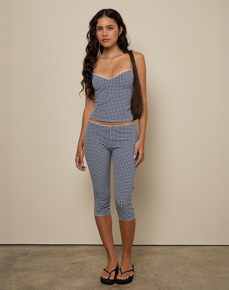 Immagine di Gaika Cami Top in Seersucker Gingham Navy