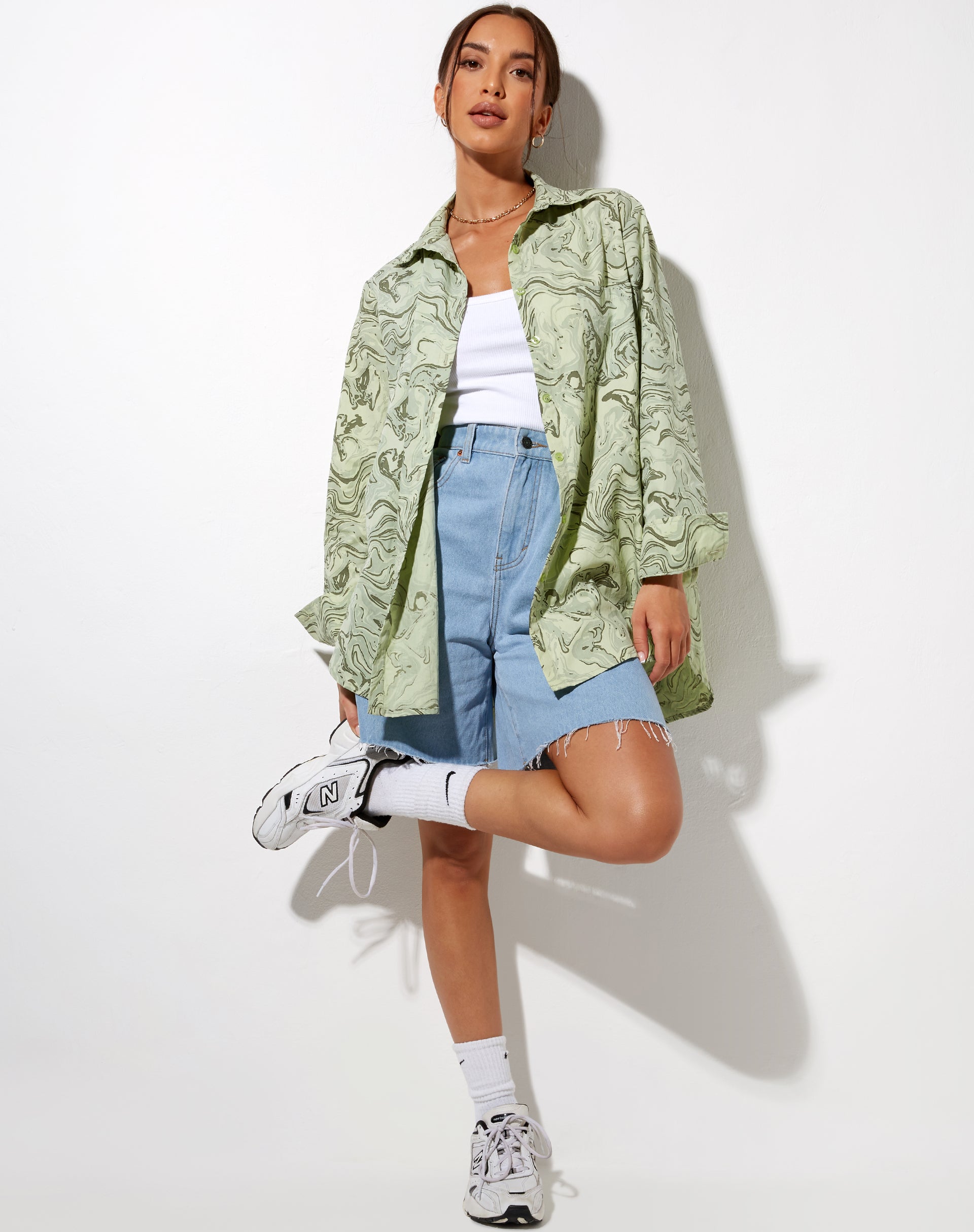 Immagine di Gane Shirt in Marble Green