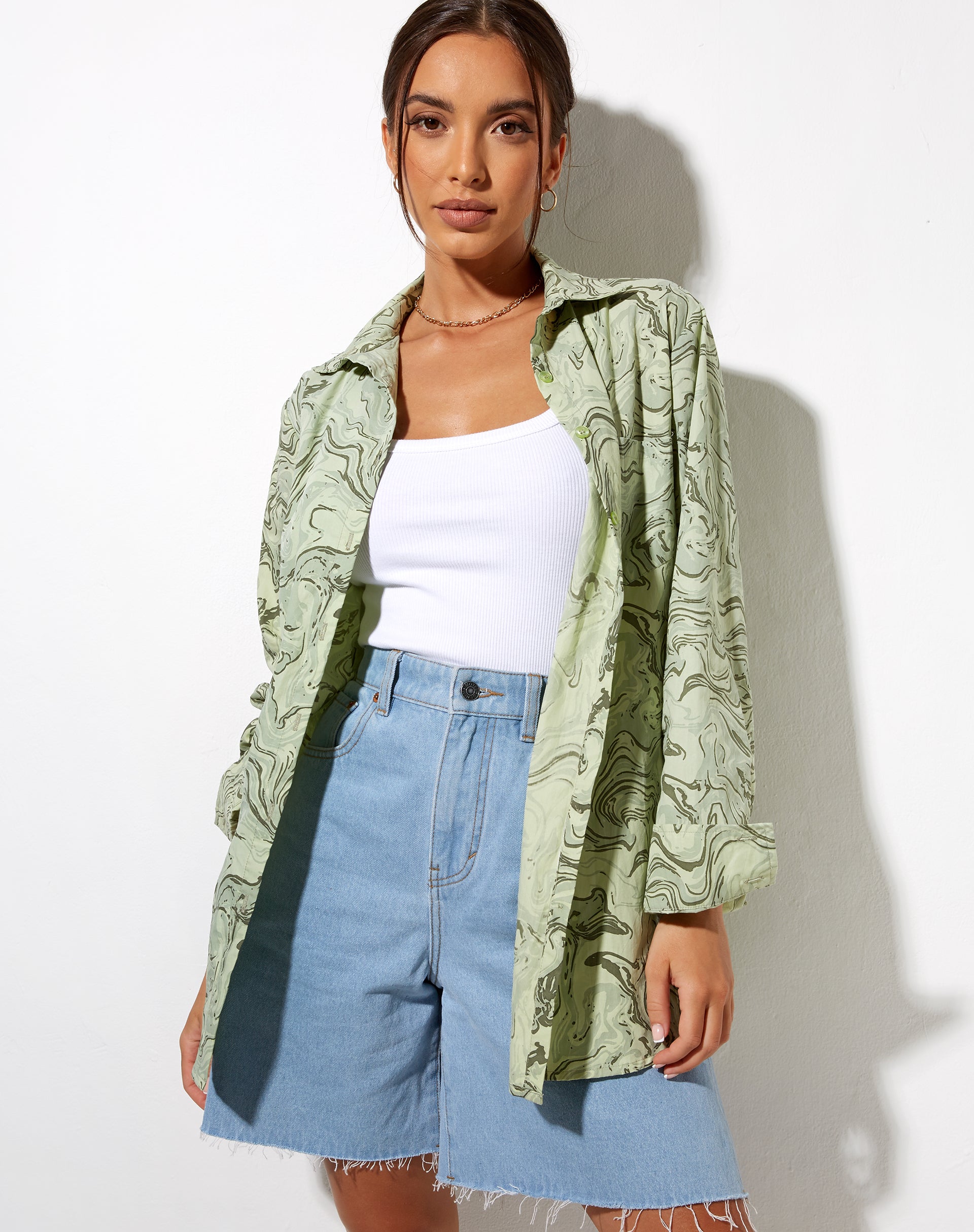 Immagine di Gane Shirt in Marble Green