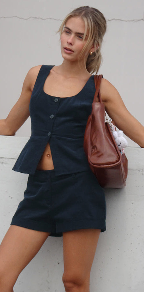 Immagine di Ganita Gilet in Baby Cord Navy