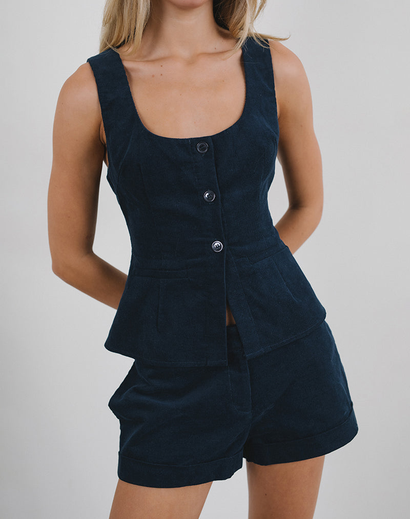 Immagine di Ganita Gilet in Baby Cord Navy