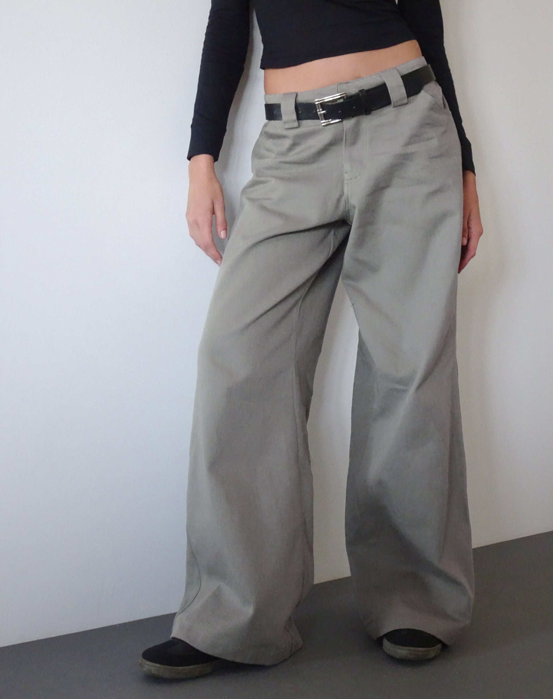 Immagine di Kaomy Pantalone a gamba larga in verde ardesia
