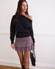 Immagine di Gayani Gonna con volant a righe Polka Plum