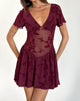 Immagine di Geni Mini Dress in Botanical Flower Maroon