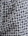 Gingham floreale nero