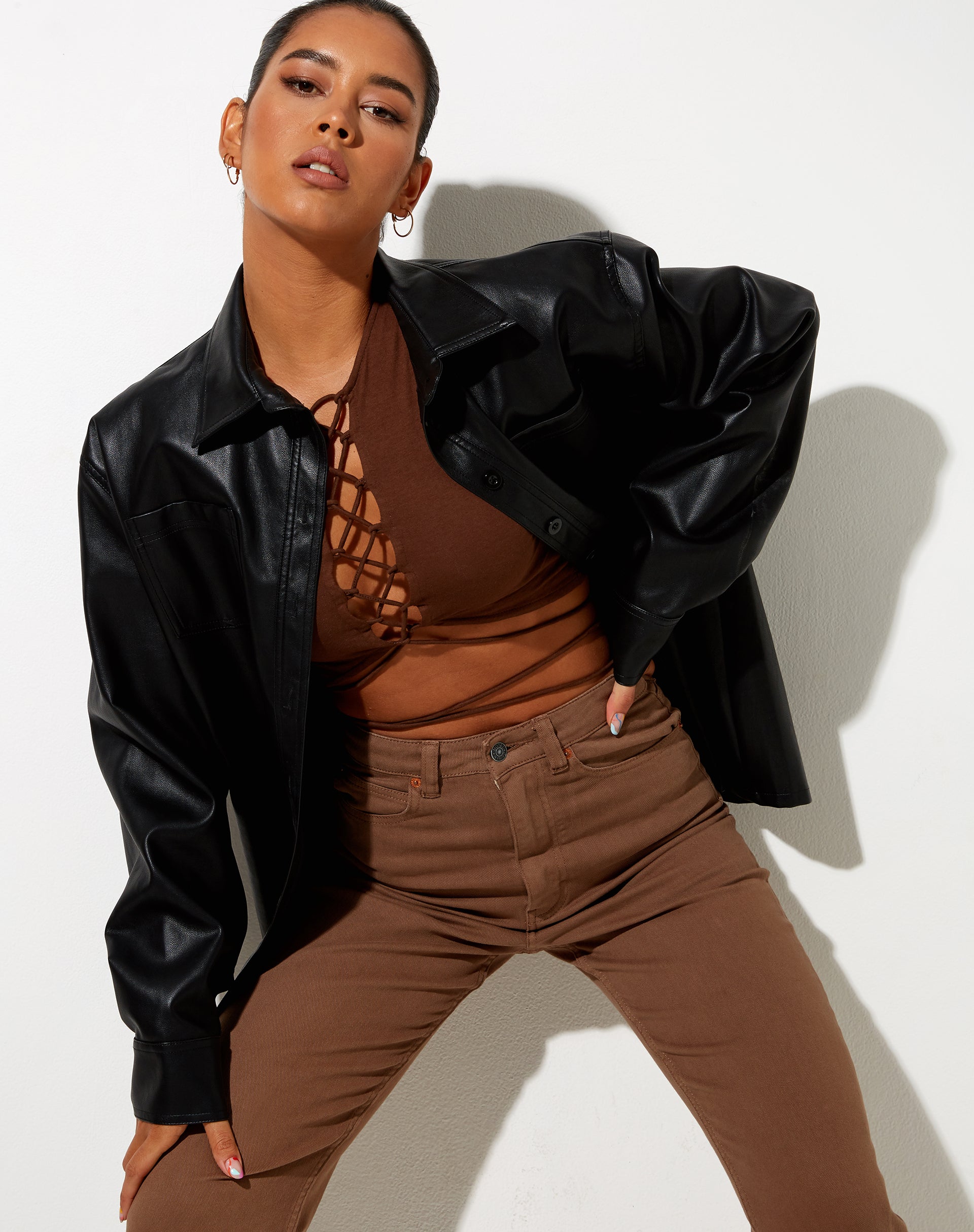 Immagine di Giwta Crop Top in Lycra Cocoa