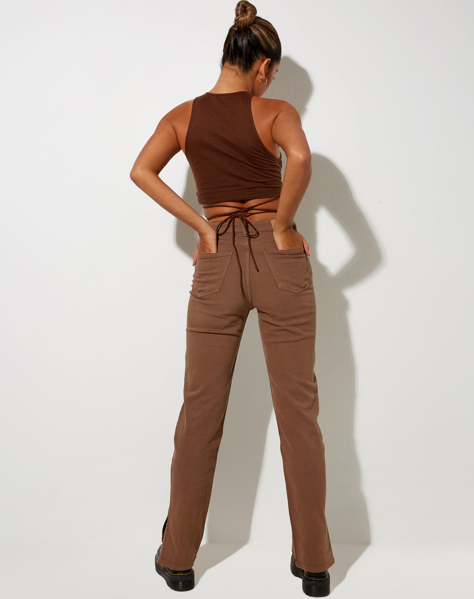 Immagine di Giwta Crop Top in Lycra Cocoa