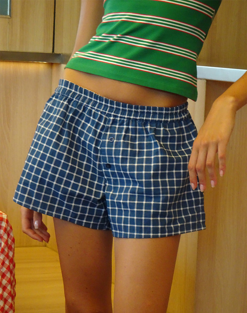 Immagine di Laboxe Short in Popeline Tartan Navy