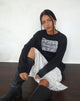 Immagine di Glo Felpa oversize in nero con grafica Heartbreaker