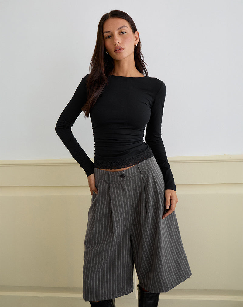Immagine di Asha Short in gessato Charcoal