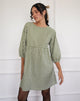 Immagine di Grace Mini Dress in Gingham Olive