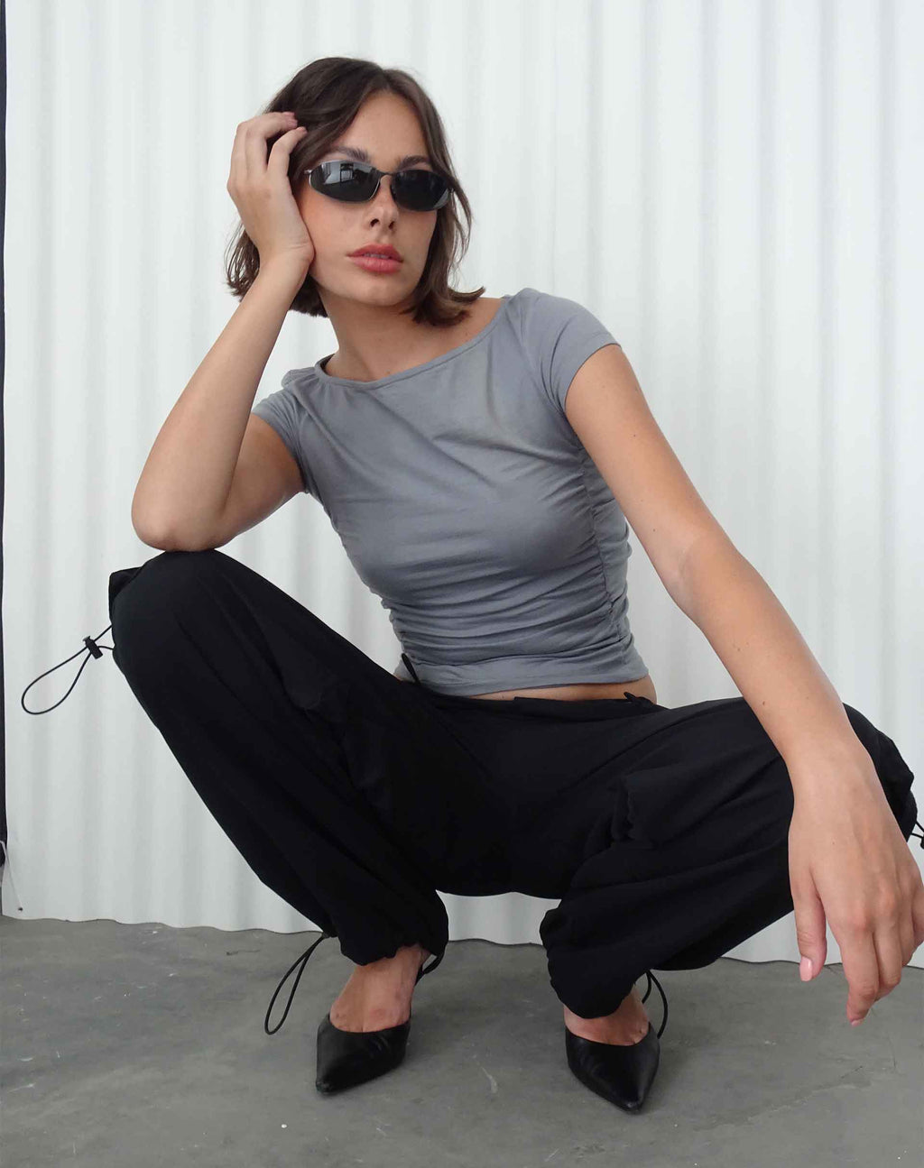 Crop Top Grae in grigio