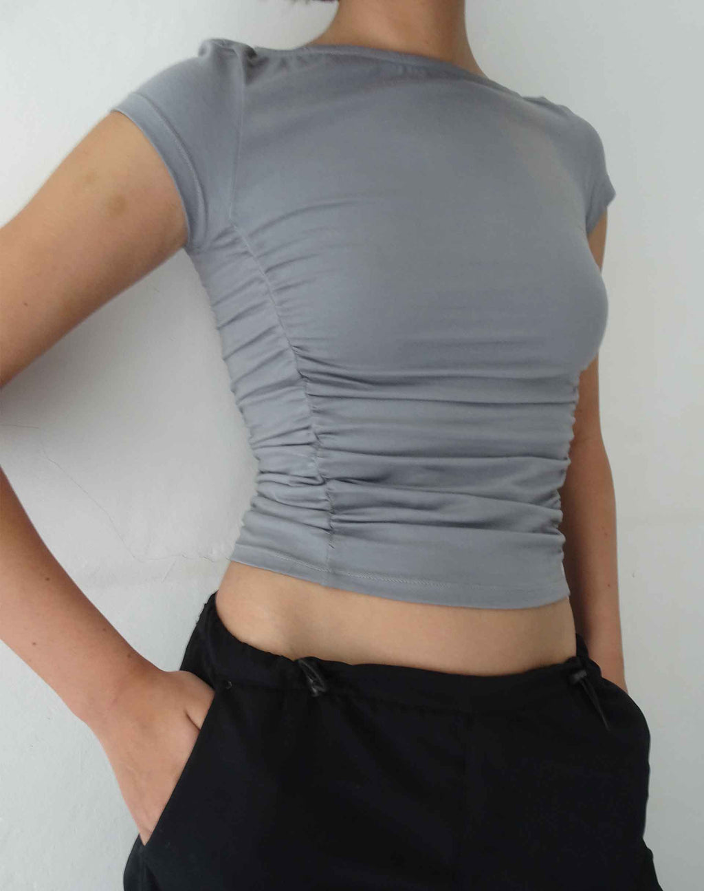 Crop Top Grae in grigio