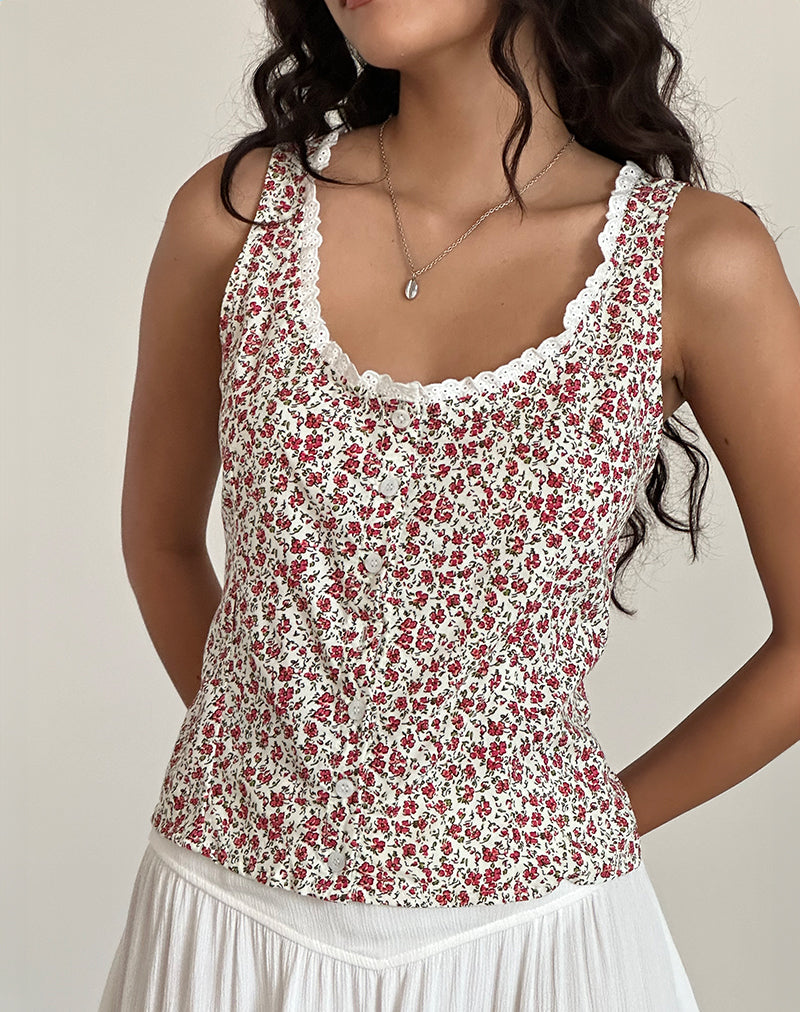 Immagine di Grodita Gilet Top in Pretty Ditsy