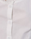  Popeline bianco con bordi broderie