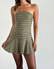 Immagine di Hadia Mini Abito a Fascia in Giallo Check