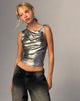 Immagine di Hagne Gilet Top in argento metallizzato