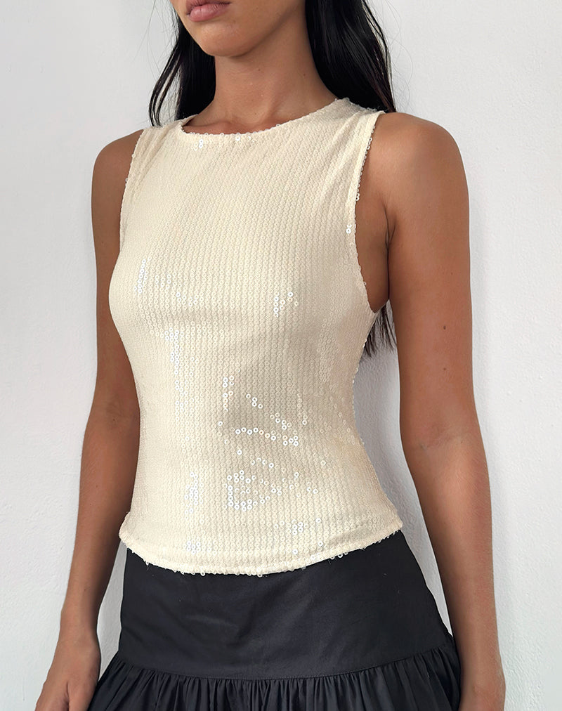 Immagine di Hala Top in disco trasparente colorato Nude