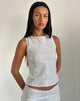 immagine di Hala Top in argento Chrome Drape Mini Sequin