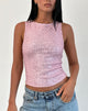 Immagine di Hala Gilet Top in Rosa Mini Sequin