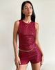 Immagine di Hala Top in drappeggio Mini Sequin Maroon