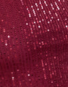 Mini drappeggio di paillettes marrone