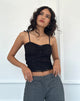 Immagine di Hali Lace Cami Top in pizzo nero orchidea