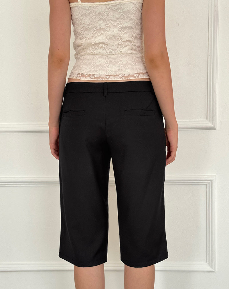 Immagine dei pantaloni Tuni Capri in nero sartoriale