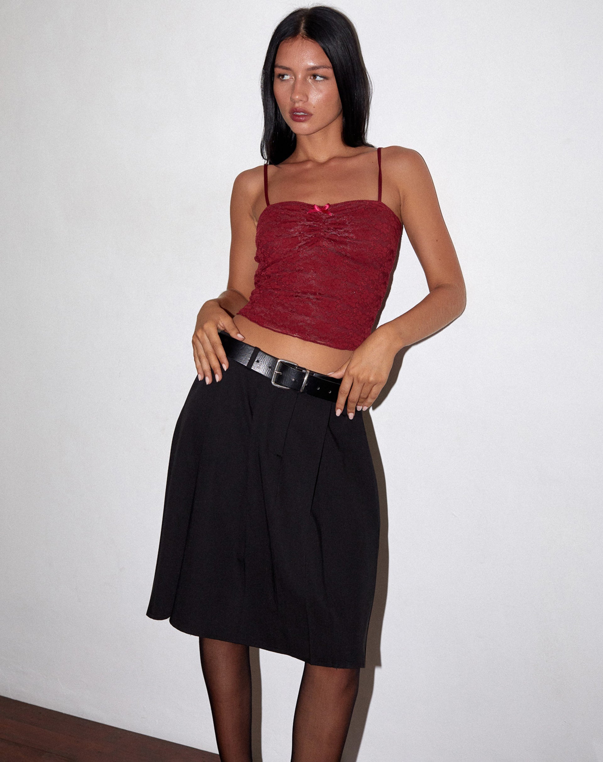 Immagine di Hali Cami Top in pizzo marrone