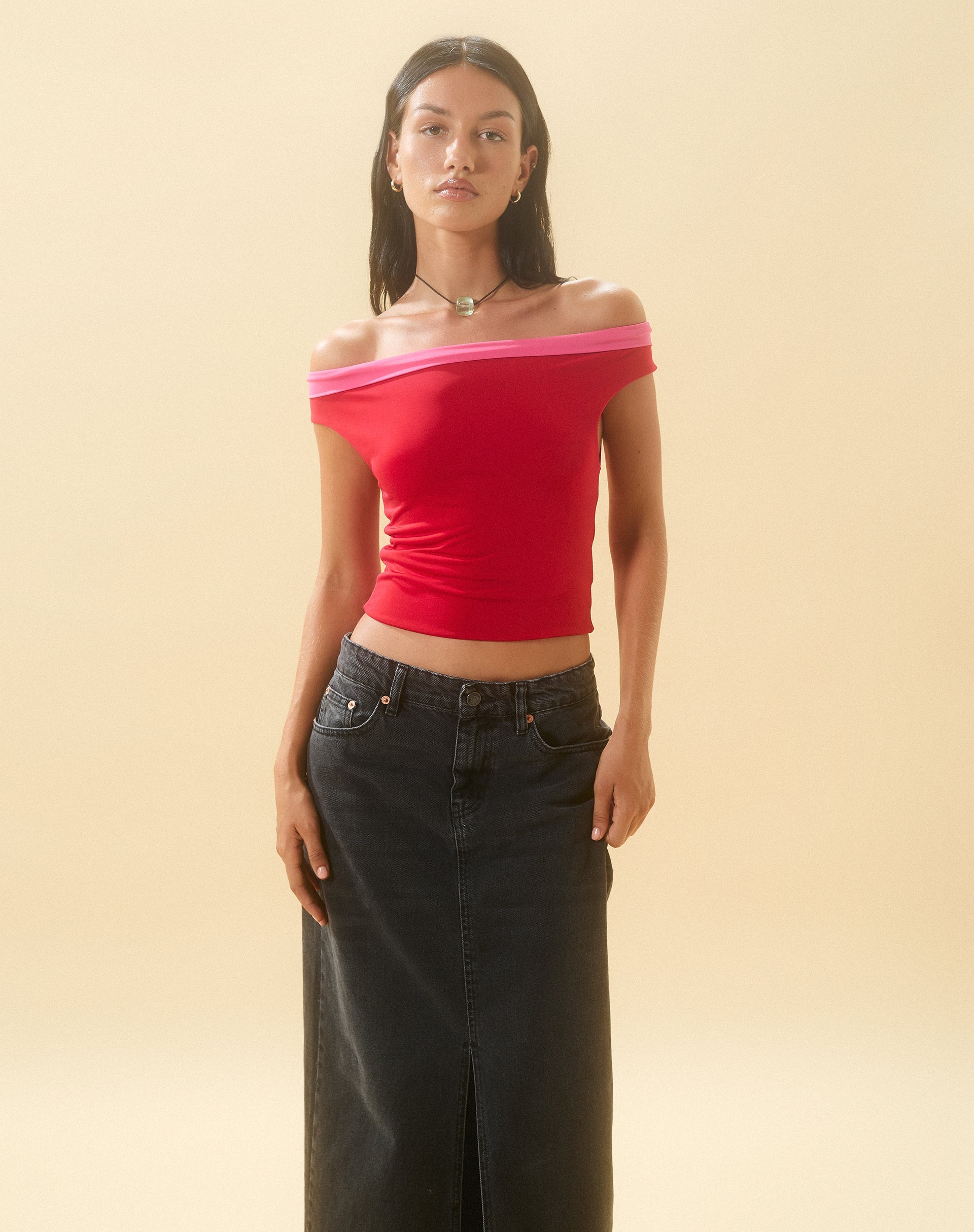 Immagine di Halle Bardot Top in Rosso Rosa