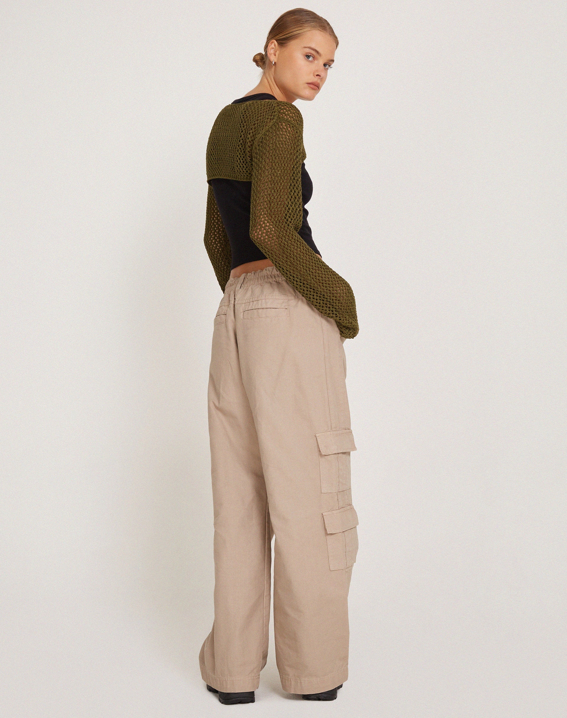 Immagine di Hanita Bolero Top in verde oliva
