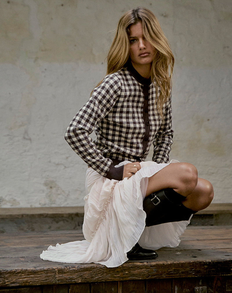 Immagine di Hanudia Cardi in Gingham Brown