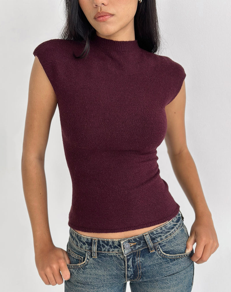 Immagine di Hanuva Top in maglia Berry