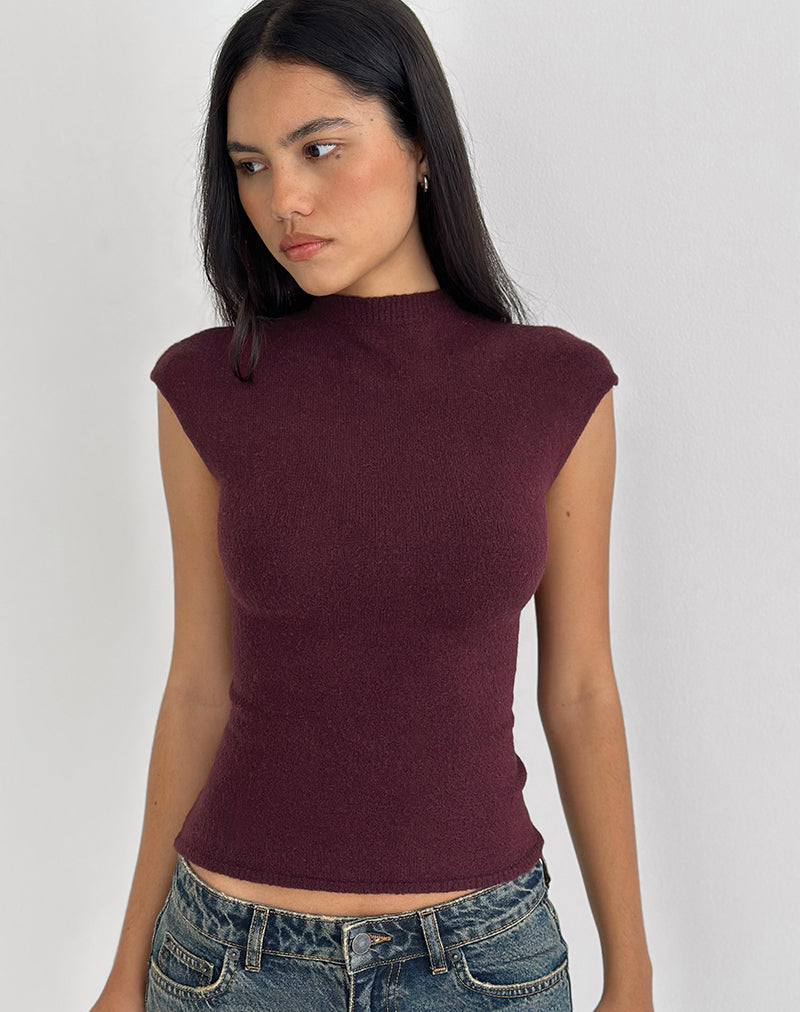 Immagine di Hanuva Top in maglia Berry