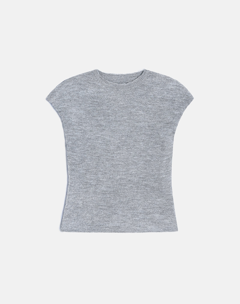 Top Hanuva in maglia grigia