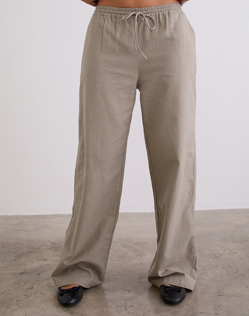 Pantalone Wasic a gamba larga in Biscotti
