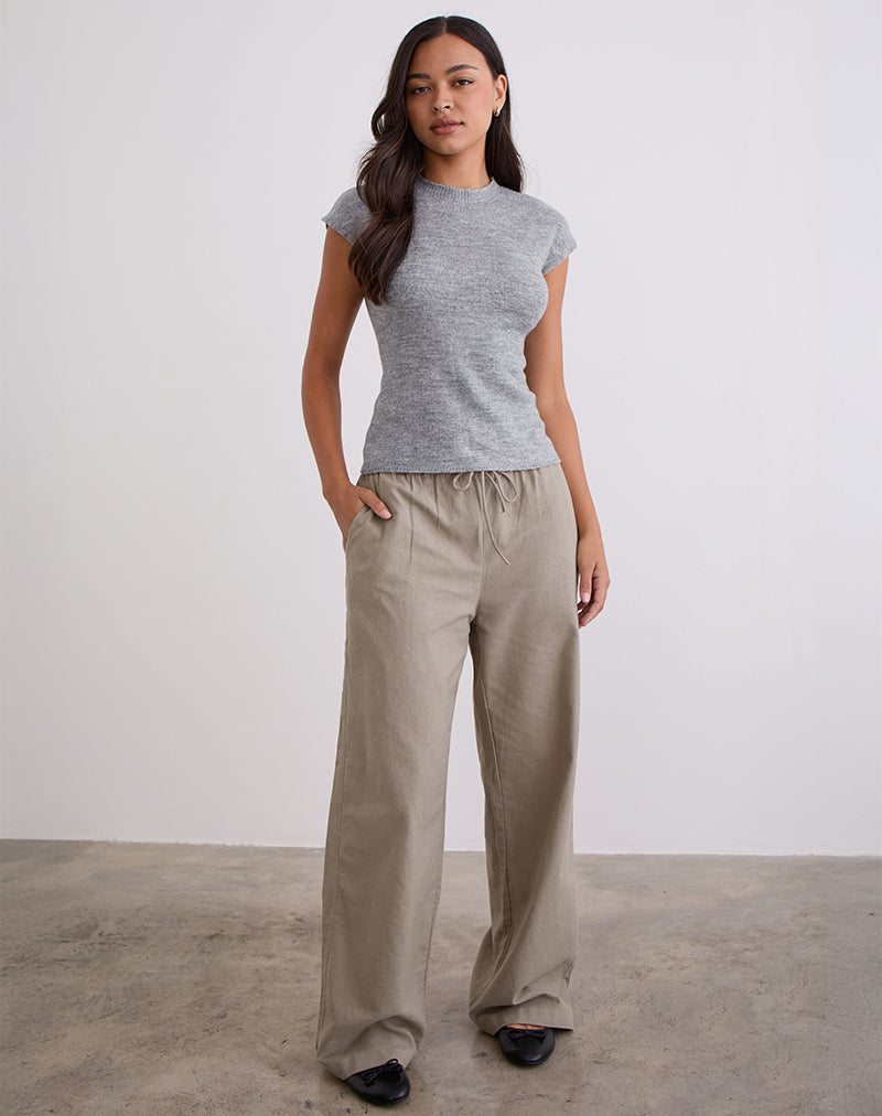 Pantalone Wasic a gamba larga in Biscotti