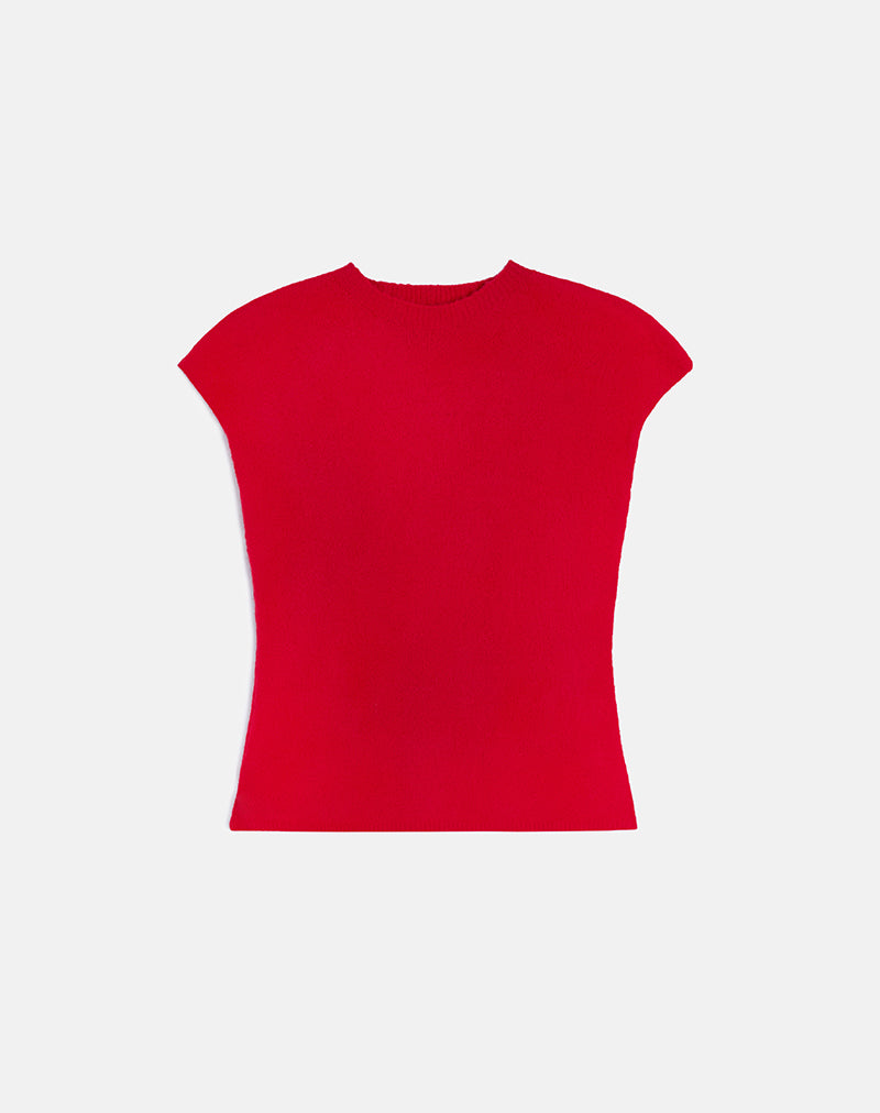 Immagine di Hanuva Top in maglia rosso