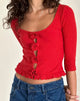 immagine di Harpan Rosette Front Top in rosso