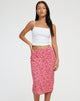immagine di Harriet Midi Skirt in rosa floreale ditsy
