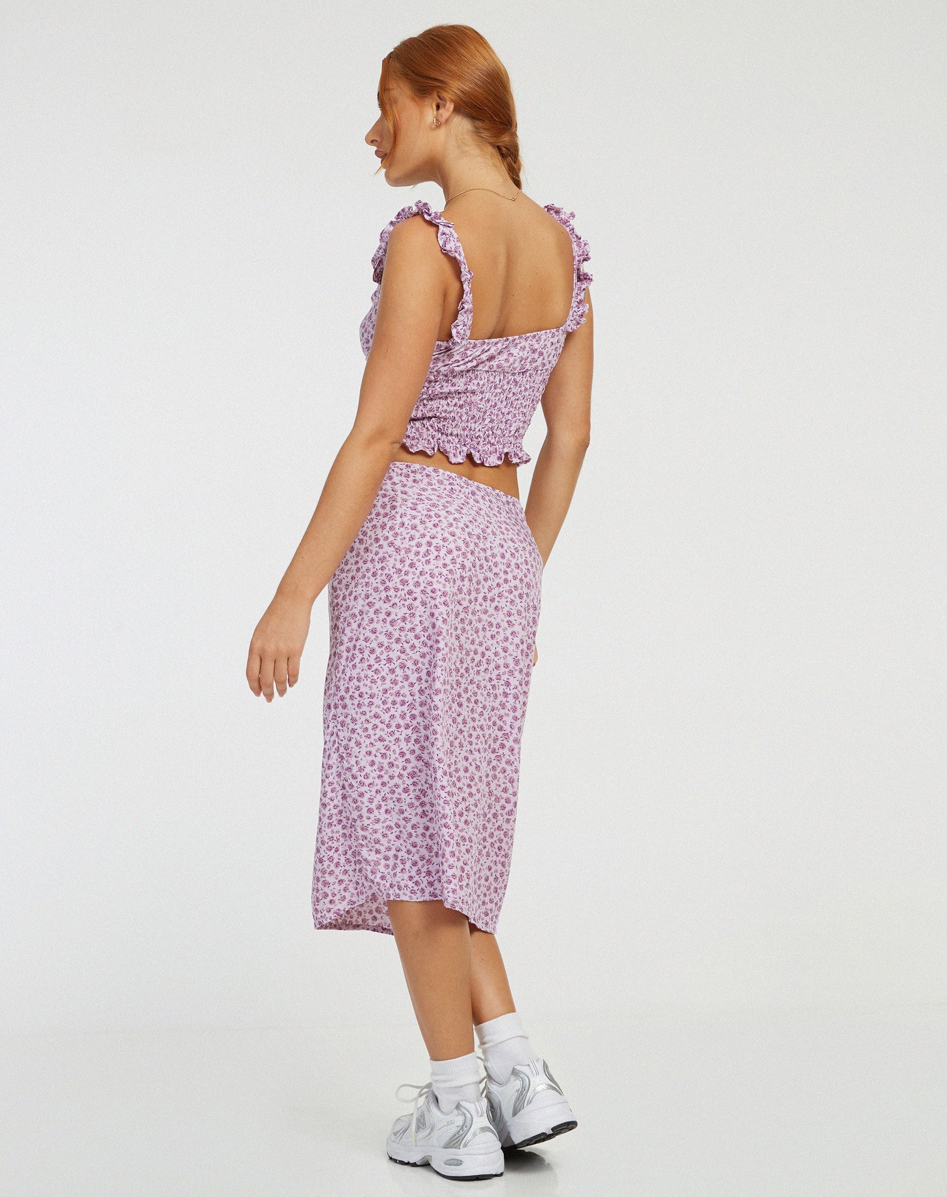 Immagine di Harriet Midi Skirt in Ditsy Rose Lilac