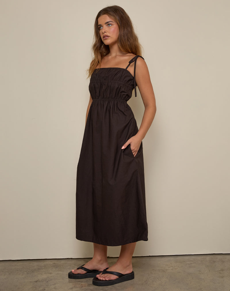 Immagine di Haruko Midi Dress in Bitter Chocolate