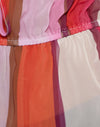 Chiffon rosa dipinto a righe
