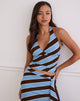 Immagine di Haya Plunge Top a righe retrò blu