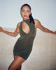 immagine di Hertika Mini Dress in Mixed Animal Flock Khaki