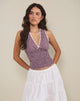 Immagine di Hevalis - Top a immersione in Mini Gingham Vino