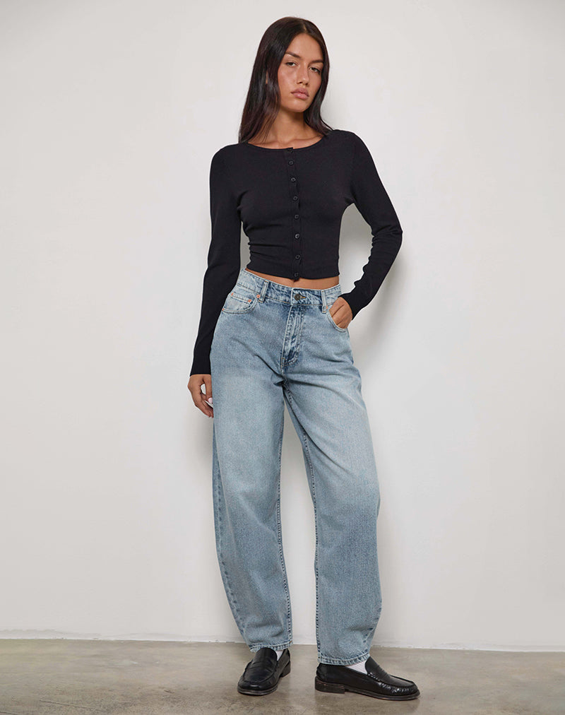 Immagine di High Rise Barrel Jean in Bleu