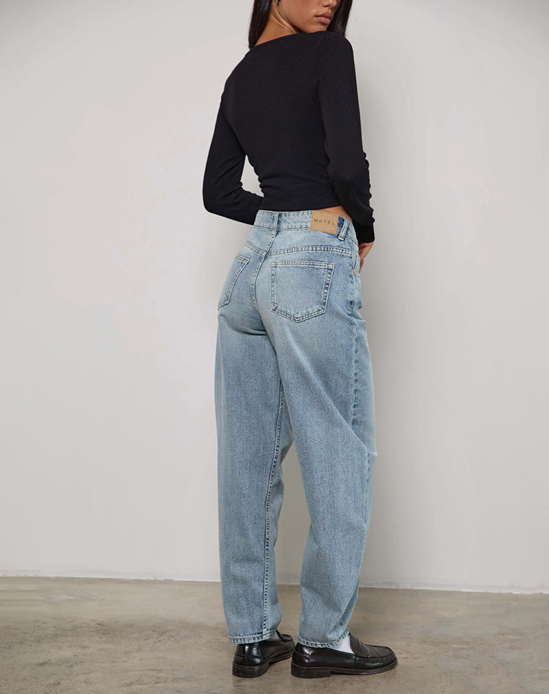 Immagine di High Rise Barrel Jean in Bleu