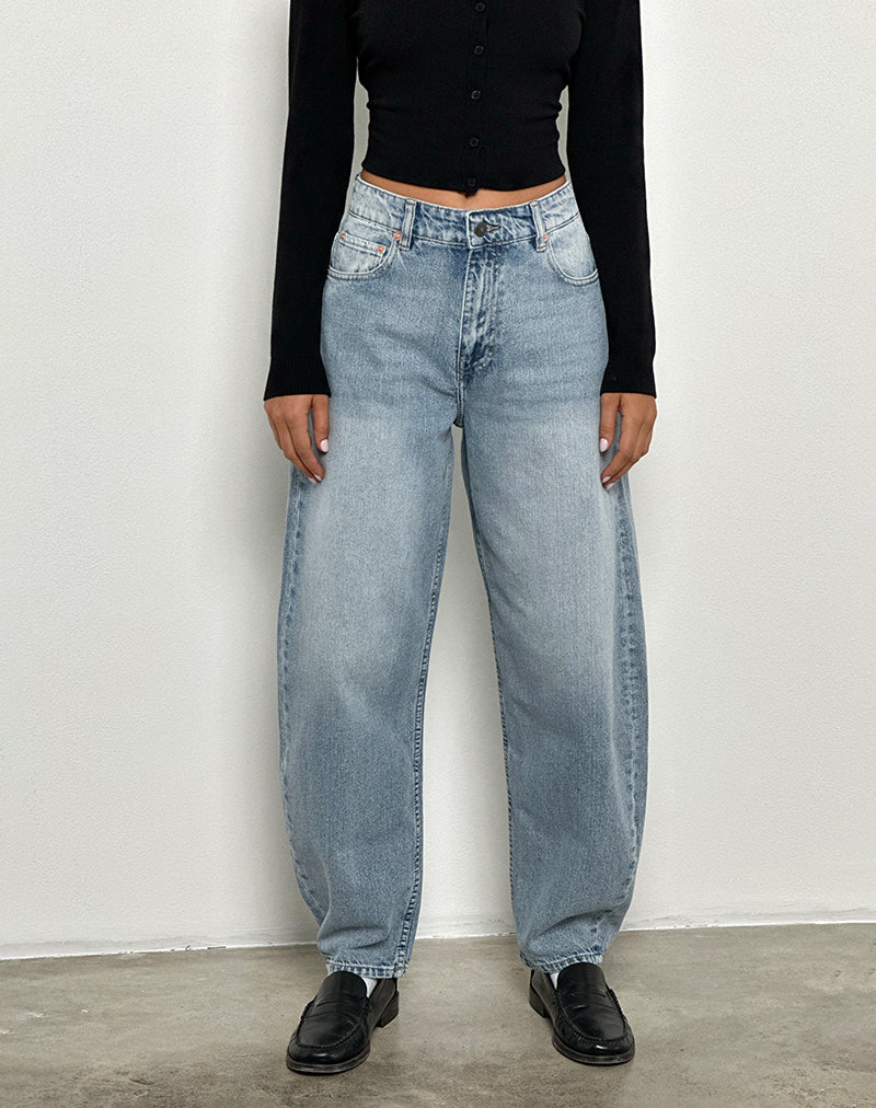 Immagine di High Rise Barrel Jean in Bleu