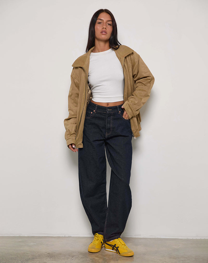 Immagine di High Rise Barrel Jean in Indaco